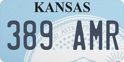 KS license plate 389AMR