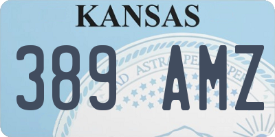 KS license plate 389AMZ