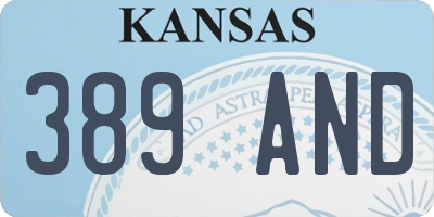 KS license plate 389AND