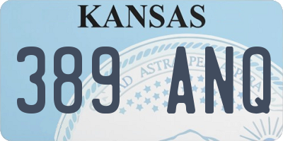 KS license plate 389ANQ