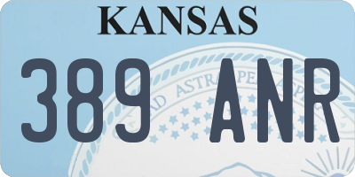 KS license plate 389ANR