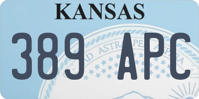 KS license plate 389APC