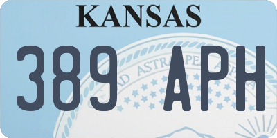 KS license plate 389APH