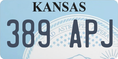 KS license plate 389APJ