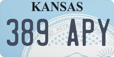 KS license plate 389APY