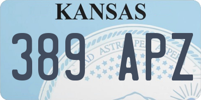 KS license plate 389APZ