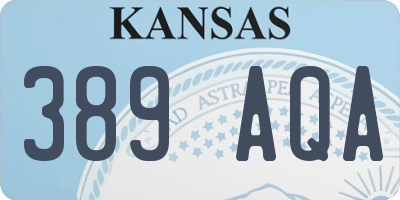 KS license plate 389AQA