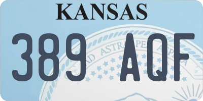 KS license plate 389AQF