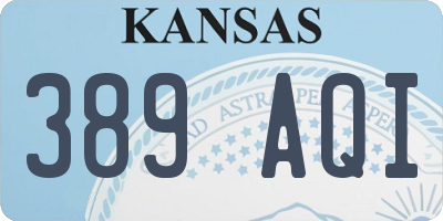 KS license plate 389AQI