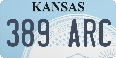 KS license plate 389ARC