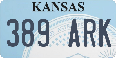KS license plate 389ARK