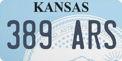KS license plate 389ARS