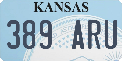 KS license plate 389ARU