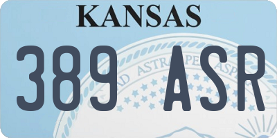 KS license plate 389ASR