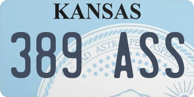 KS license plate 389ASS