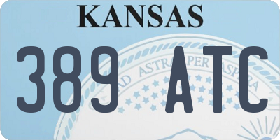 KS license plate 389ATC