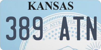 KS license plate 389ATN