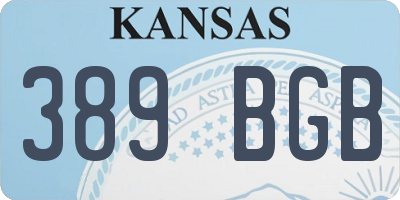 KS license plate 389BGB