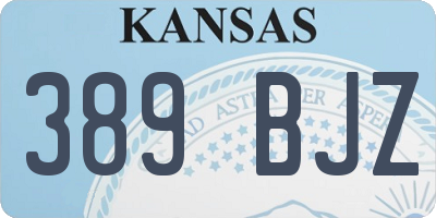 KS license plate 389BJZ