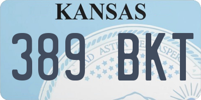 KS license plate 389BKT