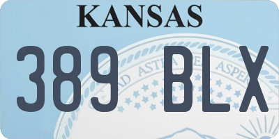 KS license plate 389BLX