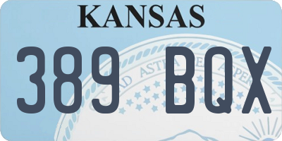 KS license plate 389BQX