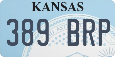 KS license plate 389BRP