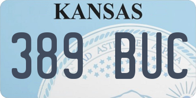 KS license plate 389BUC