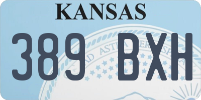 KS license plate 389BXH