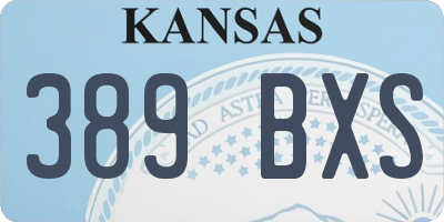 KS license plate 389BXS