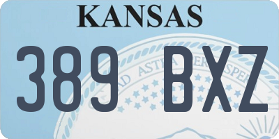 KS license plate 389BXZ