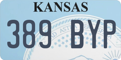 KS license plate 389BYP