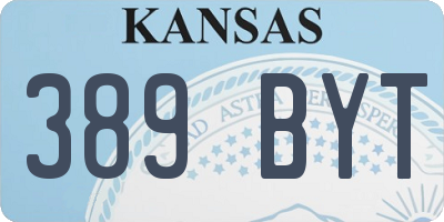 KS license plate 389BYT