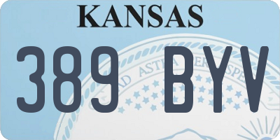 KS license plate 389BYV