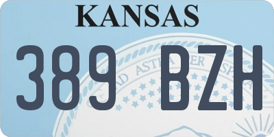 KS license plate 389BZH