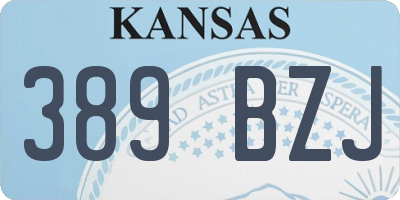 KS license plate 389BZJ
