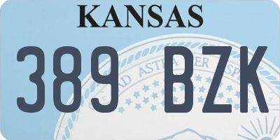 KS license plate 389BZK