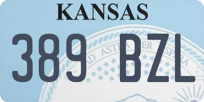 KS license plate 389BZL