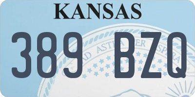 KS license plate 389BZQ