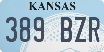 KS license plate 389BZR