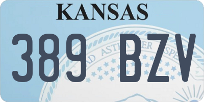 KS license plate 389BZV