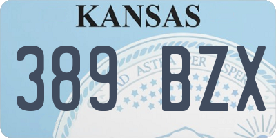 KS license plate 389BZX