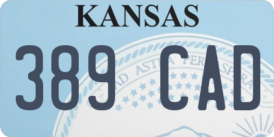 KS license plate 389CAD