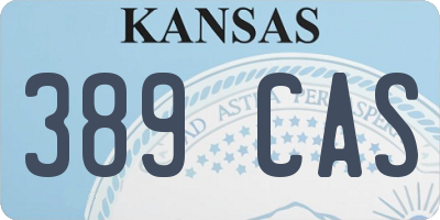 KS license plate 389CAS