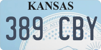 KS license plate 389CBY