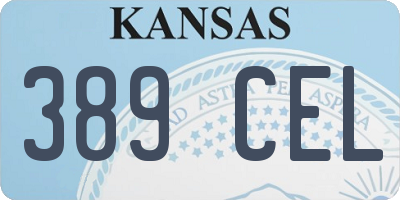 KS license plate 389CEL