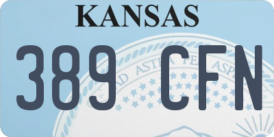 KS license plate 389CFN
