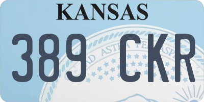 KS license plate 389CKR