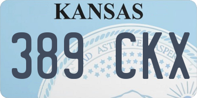 KS license plate 389CKX