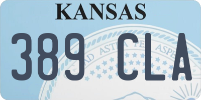 KS license plate 389CLA